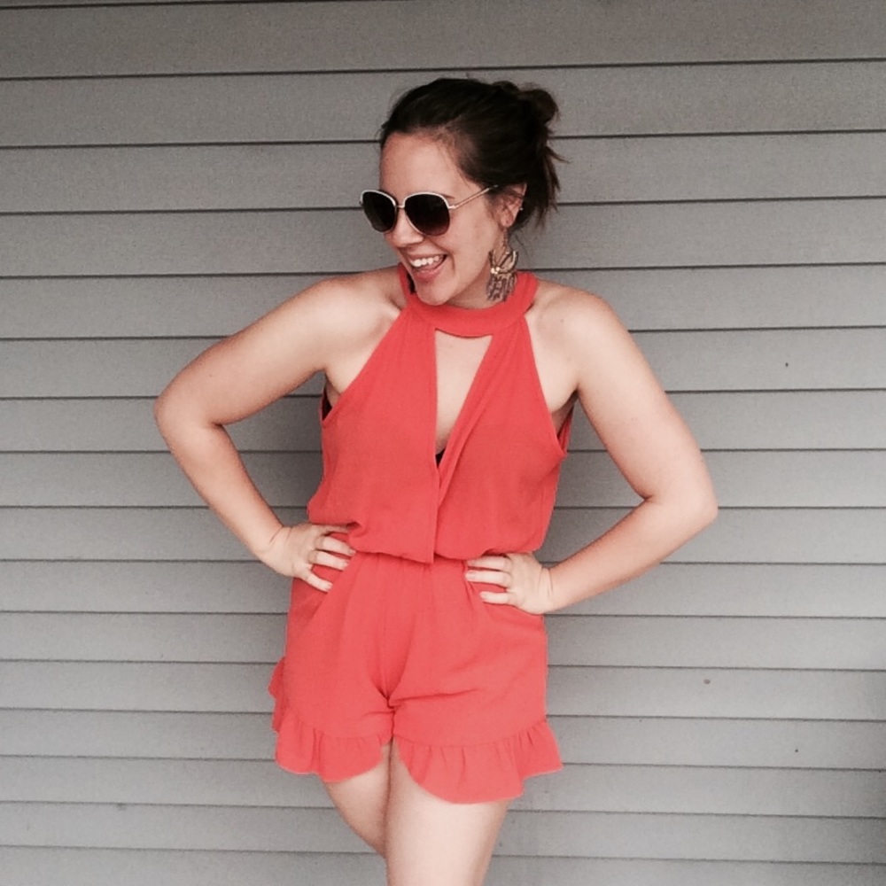 Burnt Orange Chic Romper